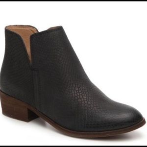 Splendid Hampton Black Python Booties